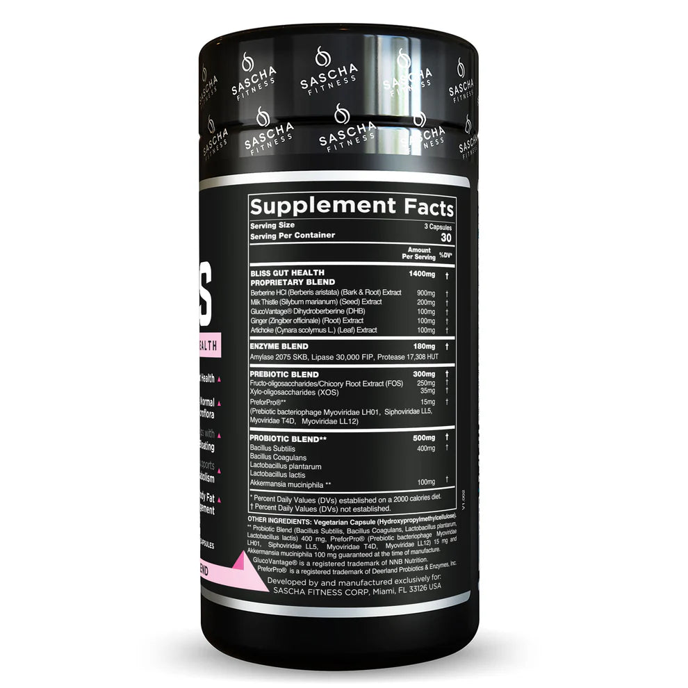 Sascha Fitness Bliss Gut & Health 90 Caps
