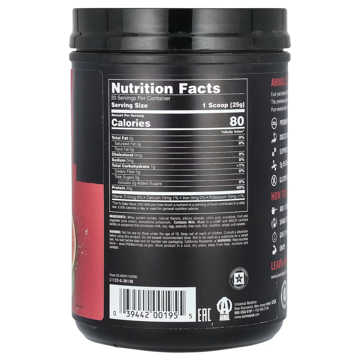Universal Animal Clear Whey 500 Gr