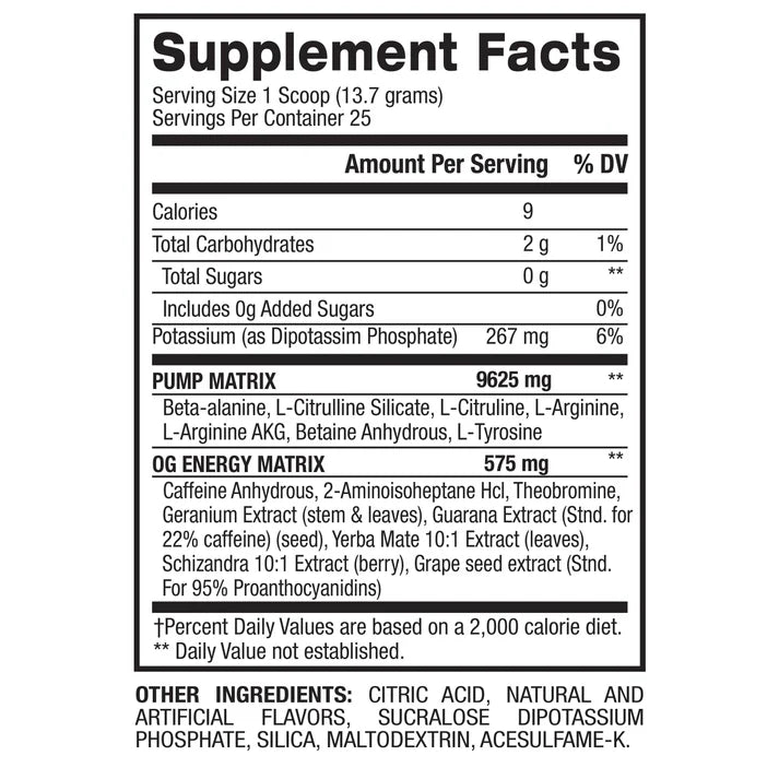 BPI 1.M.R OG Pre-Entreno 25 Servicios