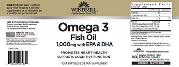Windmill Omega 3 EPA+DHA 1000 Mg 180 Caps