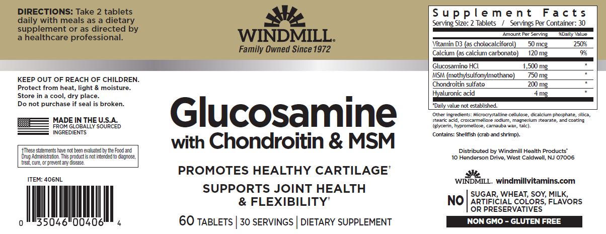 Windmill Glucosamine & Chondrotoin 180 Tabs