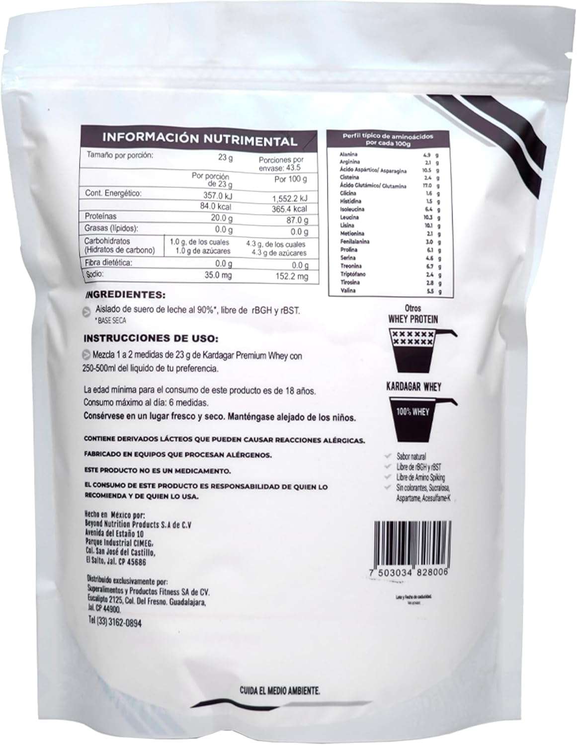 Orgasmic Naked zero carb 1 Kg Sin sabor, By Kardagar