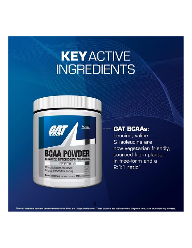 Gat Bcaa Powder 50 serv sin sabor