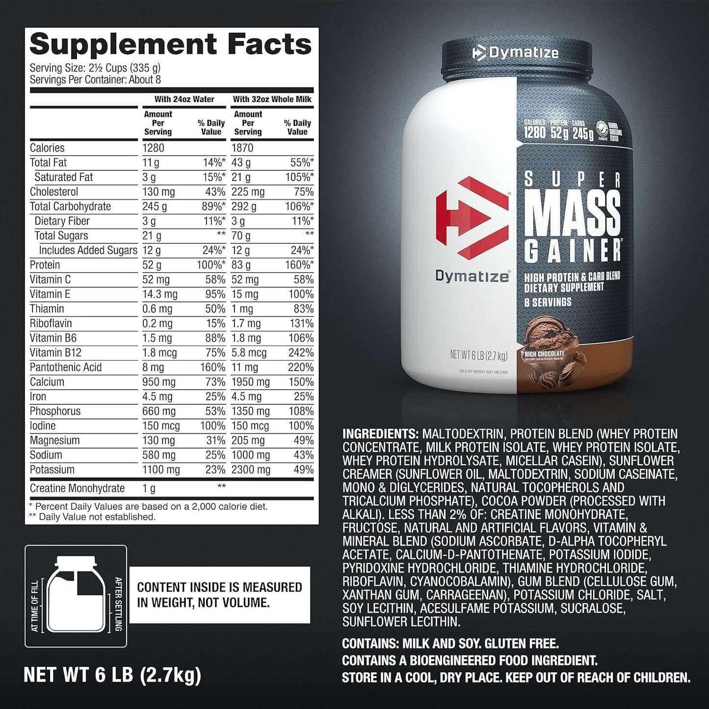 Dymatize Super Mass Gainer 6 lbs