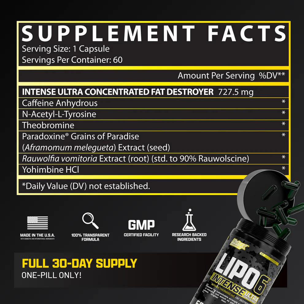 Nutrex Lipo6 Intense UC 60 Caps