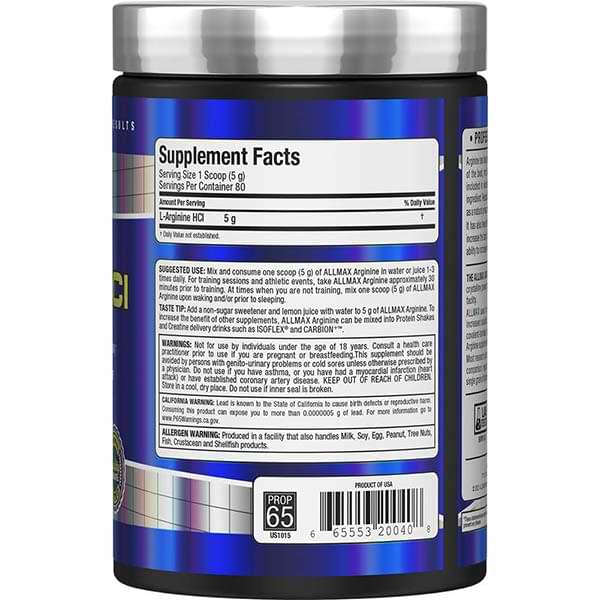 Allmax Arginine-Hci 400 grs