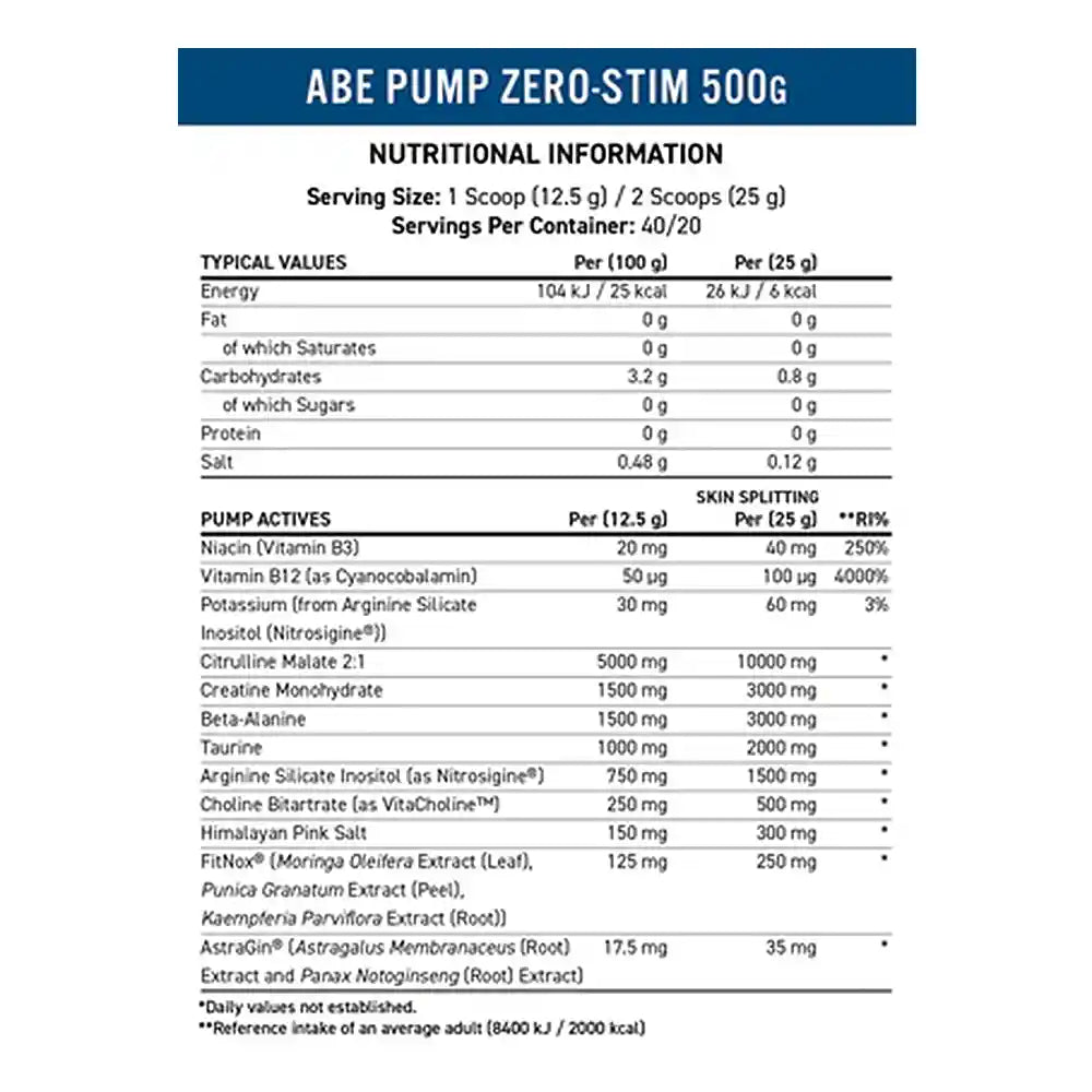 Applied Nutrition ABE PUMP 20/40 Serv