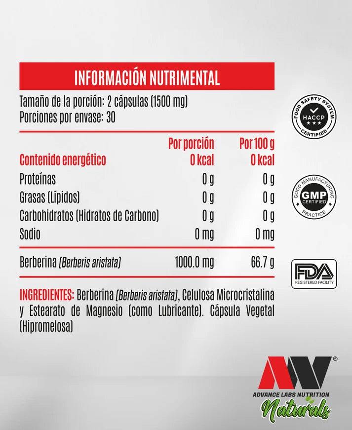 Advantage Nutritions Berberina 60 Caps