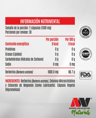 Advance Nutritions Berberina 60 Caps