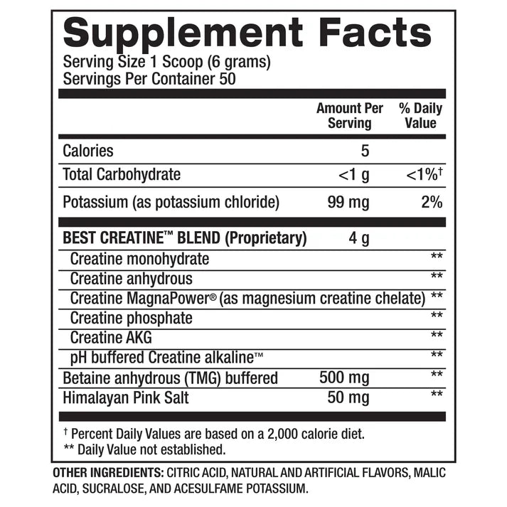 BPI Best Creatine 50 Servicios