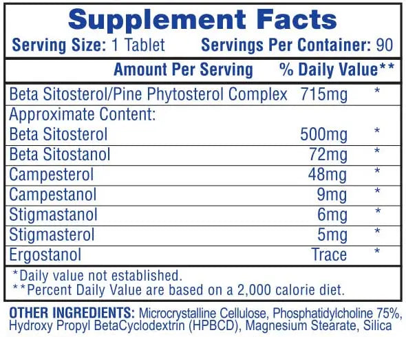 Hi-Tech Beta Sitosterol 500 Mg 90 Ct