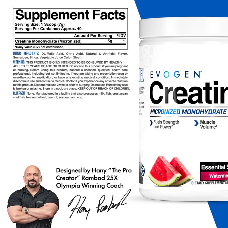 Evogen Creatine Monohydrate 40 Serv (Con Sabores)