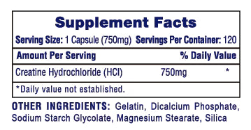 Hi-Tech Creatine HCL 120 Ct