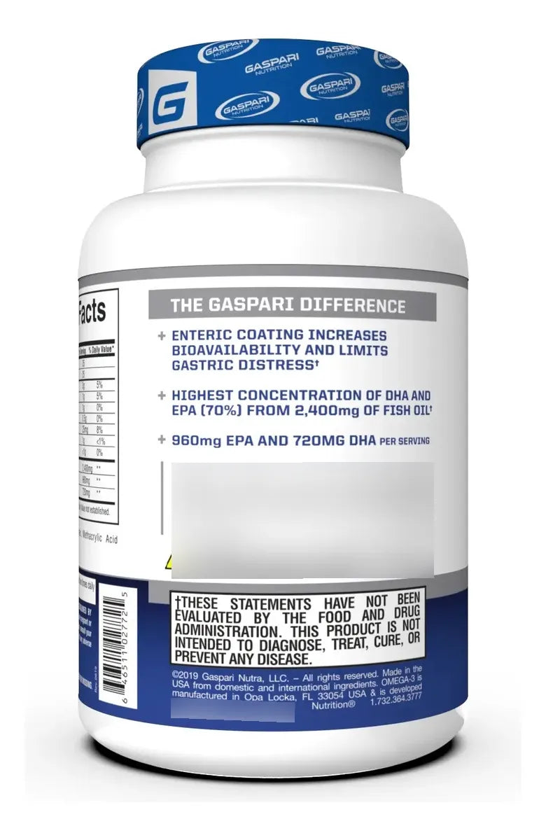 Gaspari Omega 3 Fish Oil 60 Soft Gels