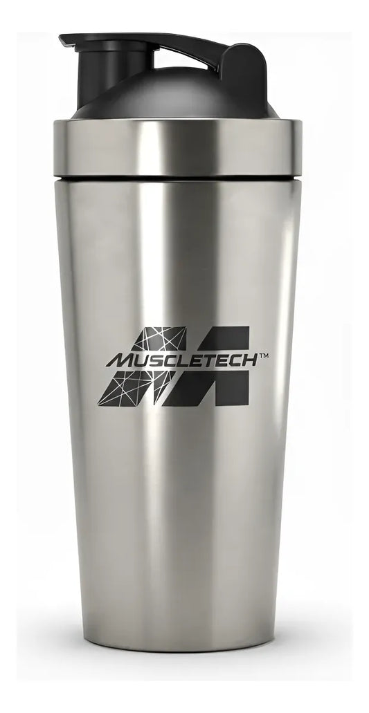 Muscletech Shaker Acero Inoxidable PLATA