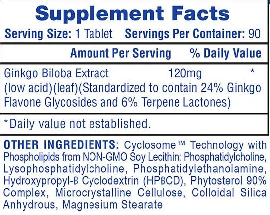 Hi-Tech Ginkgo Biloba 90 Ct