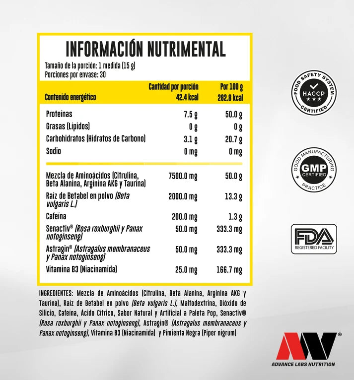 Advantage Nutritions Astra Nox 450 Grs