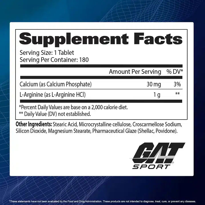 Gat Arginina 180 Tabletas L-Arginine