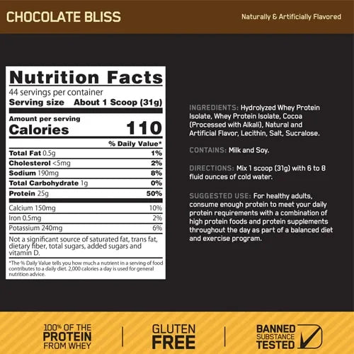 Optimum Nutrition Gold Stantard Isolate 3 Lbs