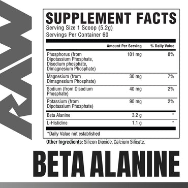 Raw Beta Alanina Sin Sabor 60 serv