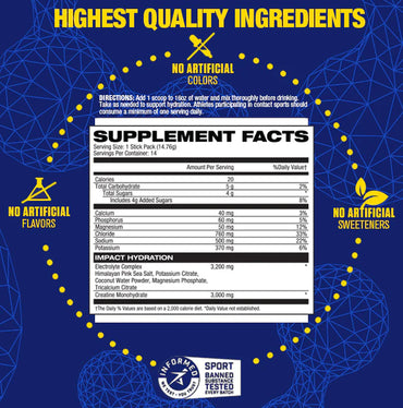 MHP Impact Hydratation 14 Sticks