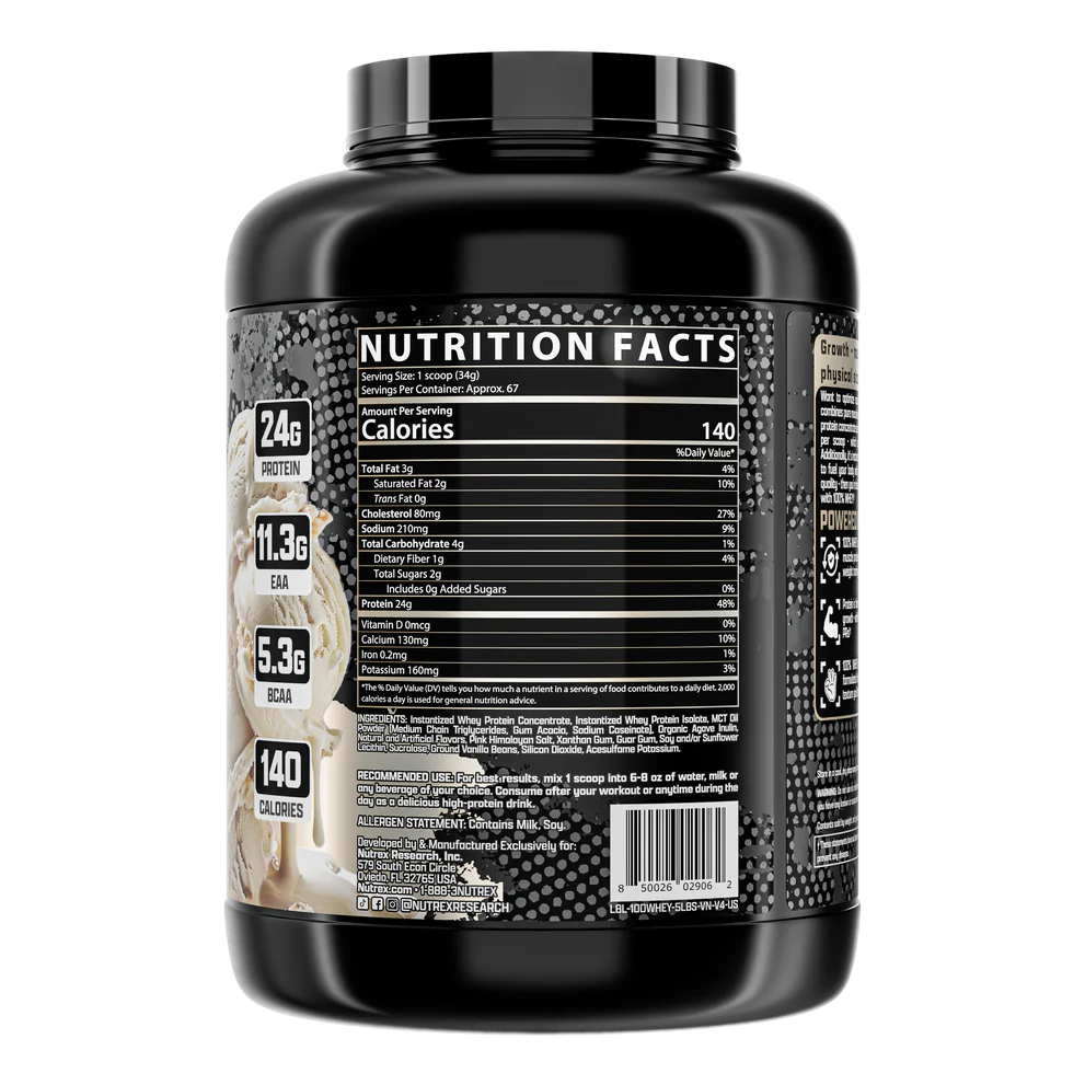 Nutrex 100% Whey 5 Lb