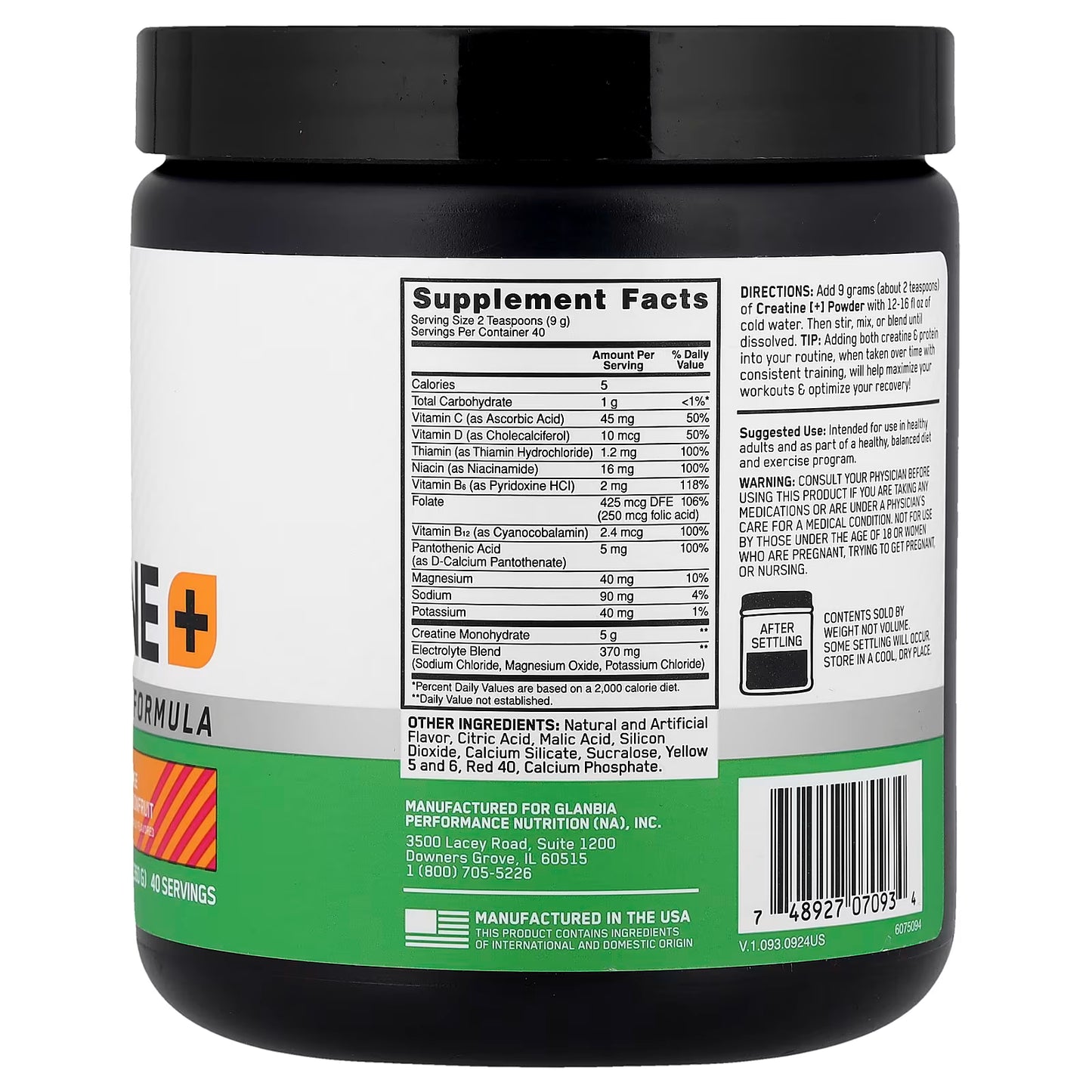 Optimum Nutrition Creatine+ 720 Grs