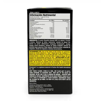 Nutrex Lipo 6 Black Intenso Ultra Concentrado 60 caps NUEVO