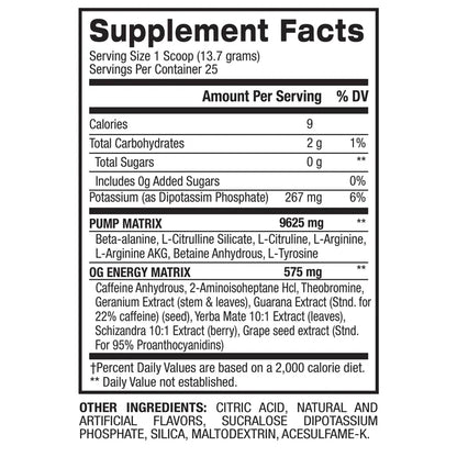 BPI 1.M.R OG Pre-Entreno 25 Servicios