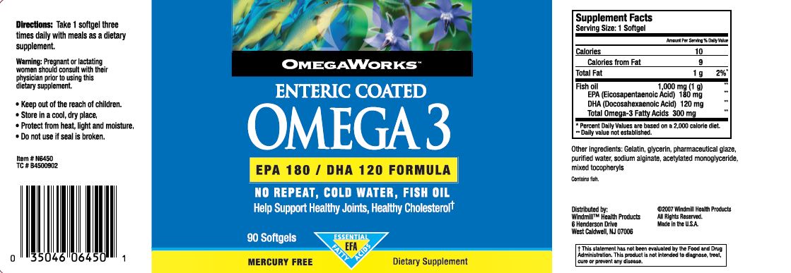 WIndmill OmegaWorks Omega3 Enteric Coated 90 Ct