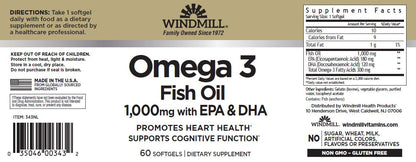Windmill Omega 3 EPA+DHA 1000 Mg 90 Caps