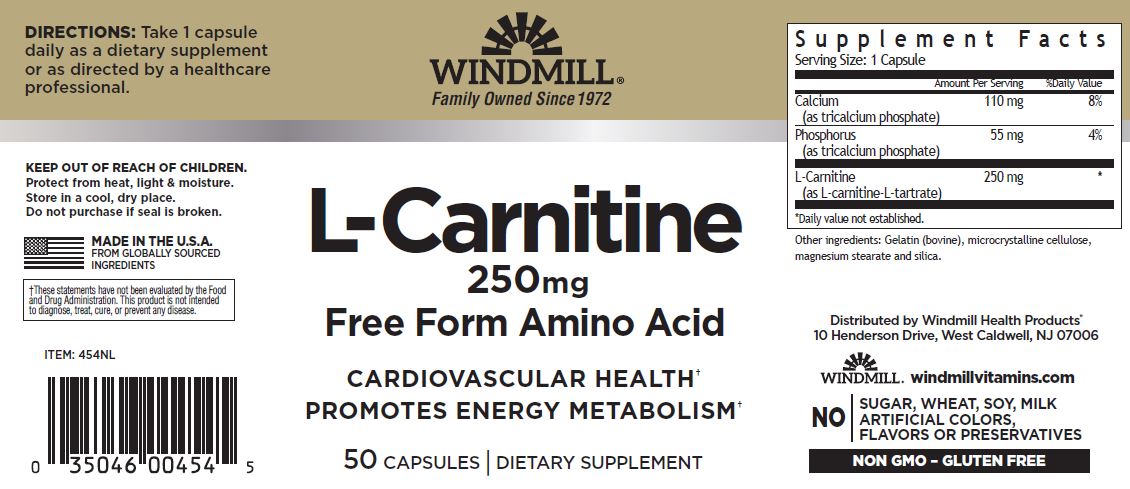 Windpill L-Carnitine 250 MG 50 Caps