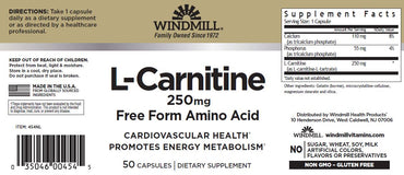 Windpill L-Carnitine 250 MG 50 Caps