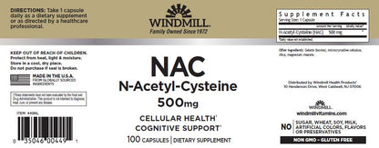 Windmill NAC 500 MG 100 Caps