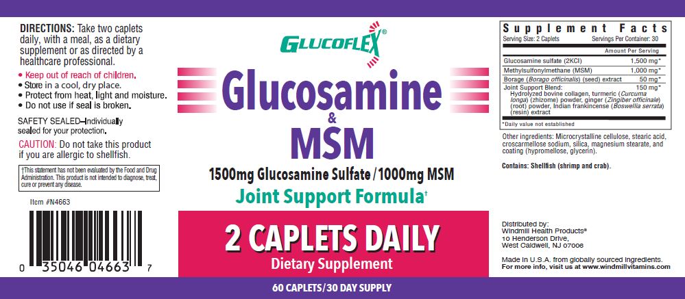 Windmill Glucofex Gluscosamine & MSM 60 Ct