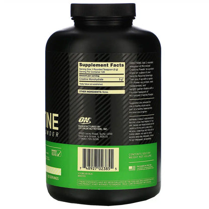 Optimum Nutrition Creatina Micronizada 600 grs (sin scoop)