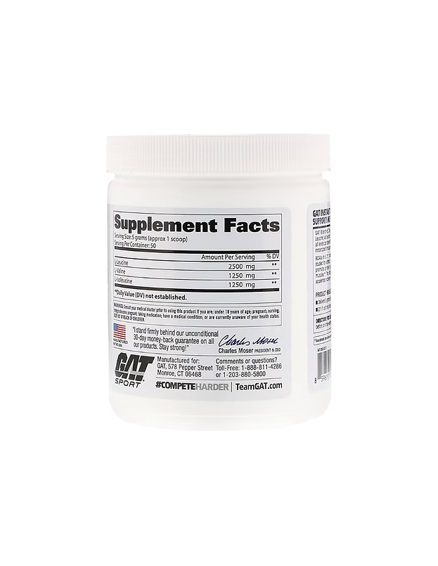 Gat Bcaa Powder 50 serv sin sabor