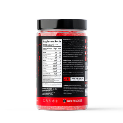 Smash Pre-Workout Gummy 100 Ct