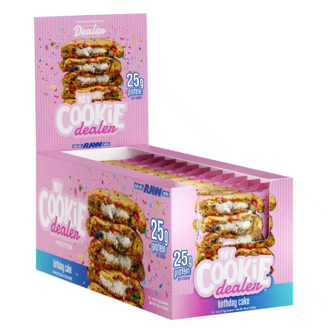 Raw My Cookie Dealer Galleta Vegana 12 pack by Cbum Version 113 Grs GRANDE