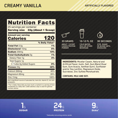 Optimum Nutrition Gold CaseIn 4 lbs