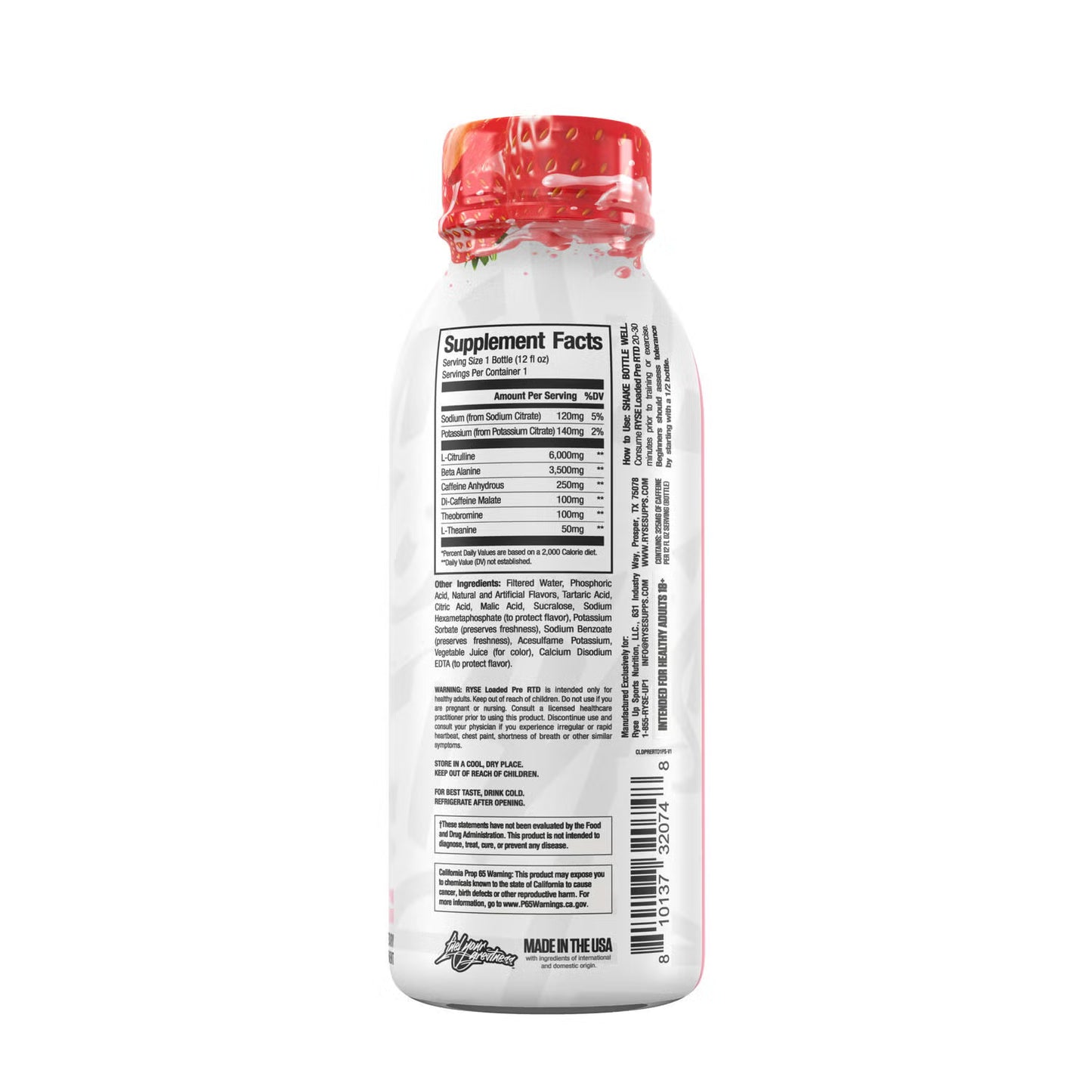 Ryse Loaded Pre-Workout 12 oz | 24 Pack
