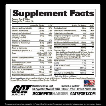 Gat Multivitamin + Test Boost 150 Ct