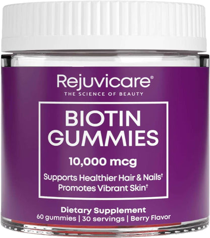 Rejuvicare biotina 10,000 mcg, 60 gomas
