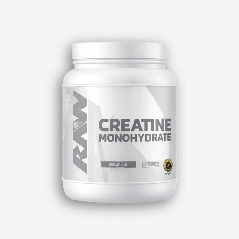Raw Creatina Monohidratada 1.2 KG, 250 Serv/sin sabor