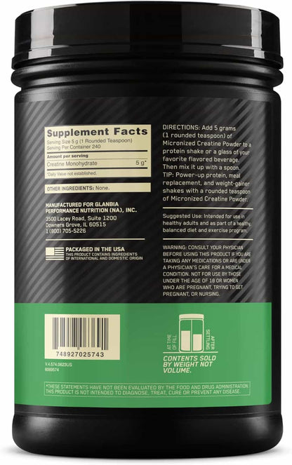 Optimum Nutrition Creatina Micronizada 1.2 Kg