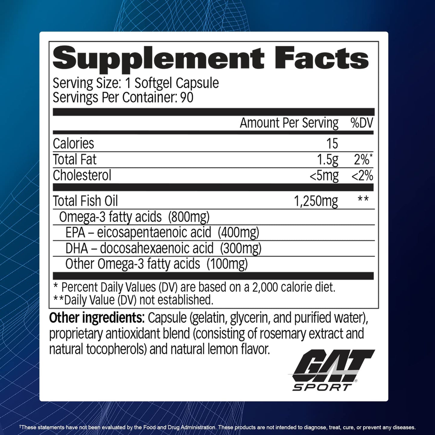 Gat Omega-3, 90 softgel