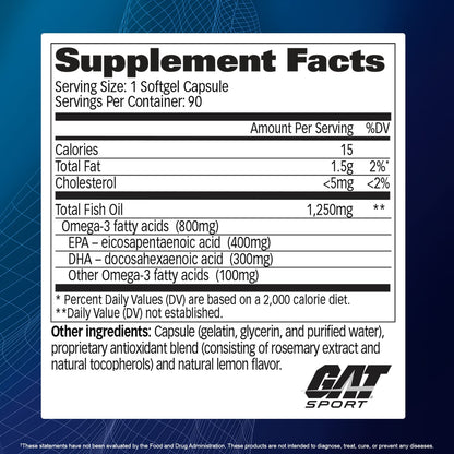 Gat Omega-3, 90 softgel