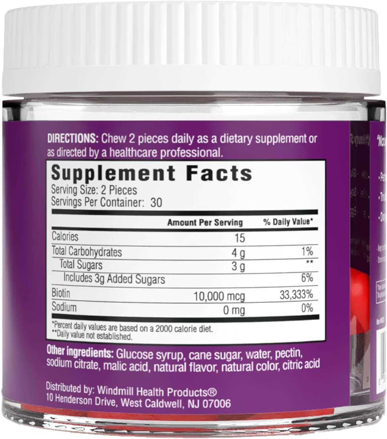 Rejuvicare biotina 10,000 mcg, 60 gomas