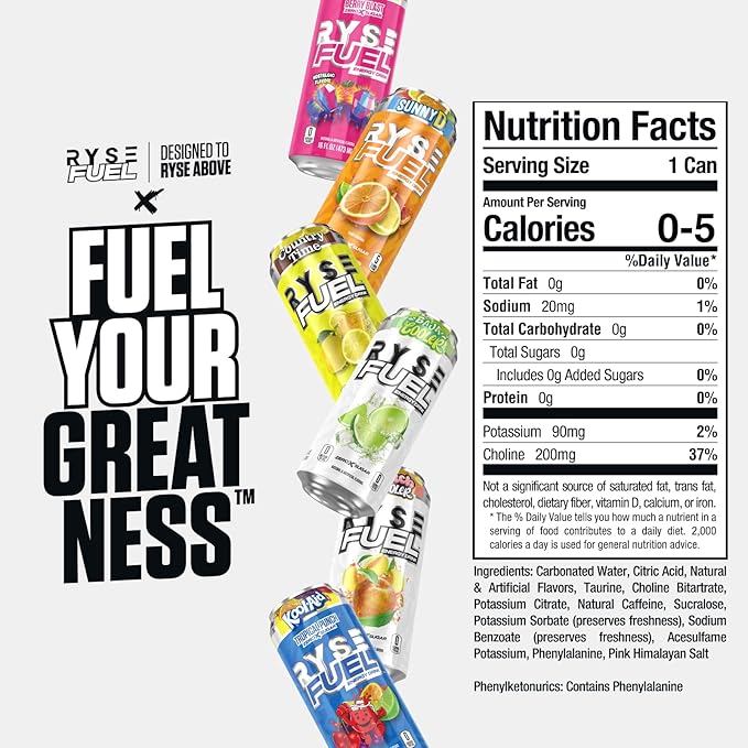 Bebida Energética Ryse Fuel Energy Drink 16 Oz/ 24 Pack