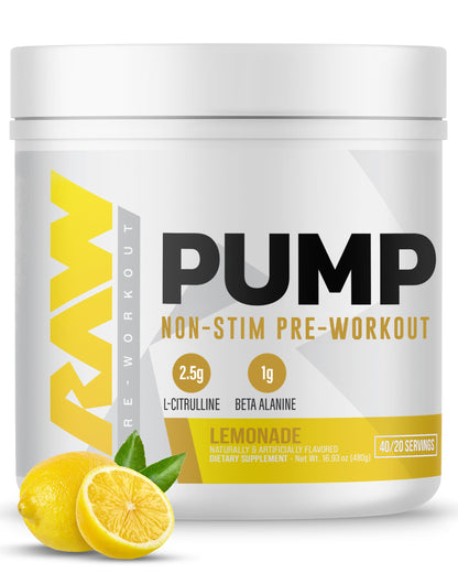 Raw PUMP Non-Stim 40 serv Libre de Cafeina/Estimulantes